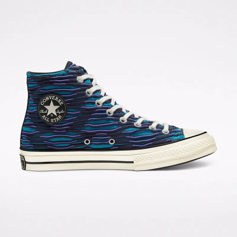Converse Blue & Purple Wavy Knit Chuck 70 High (168757C)