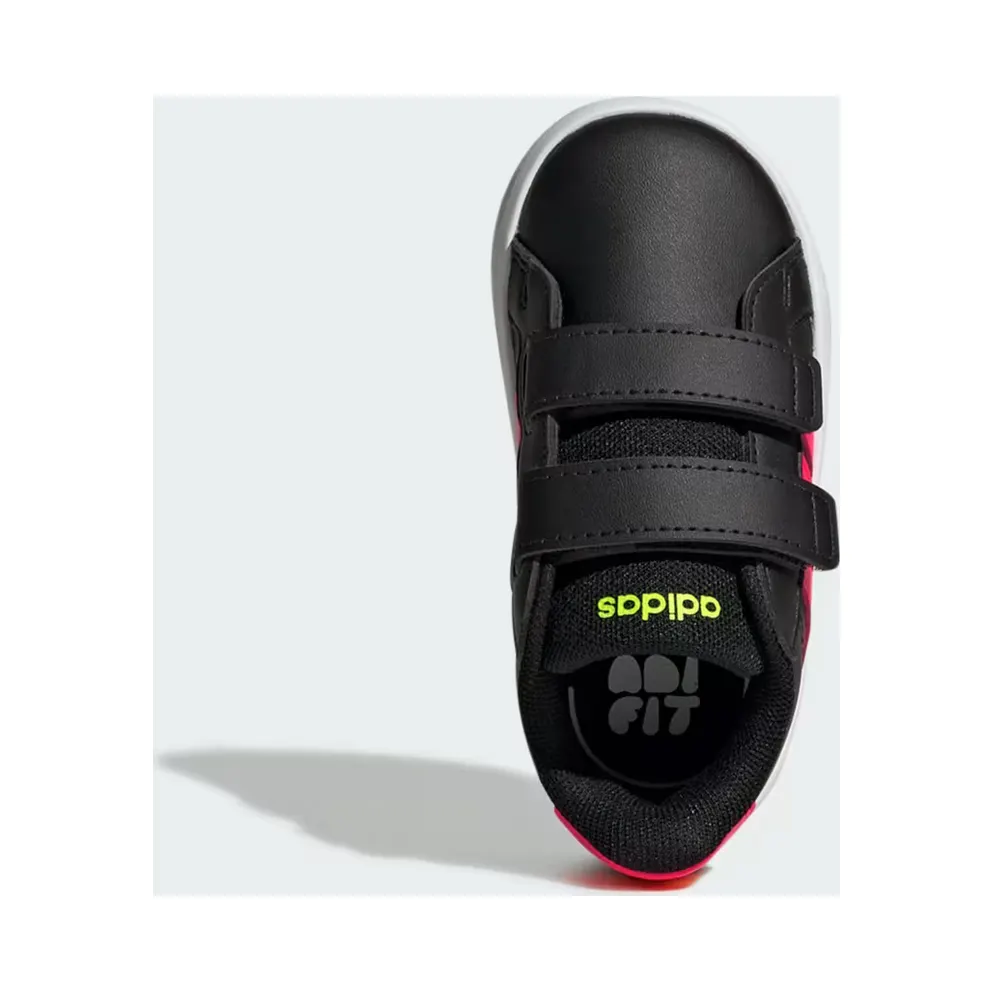 adidas Grand Court 3.0 Shoes Infants “Core Black / Lucid Red / Lucid Lemon” (JP9375)
