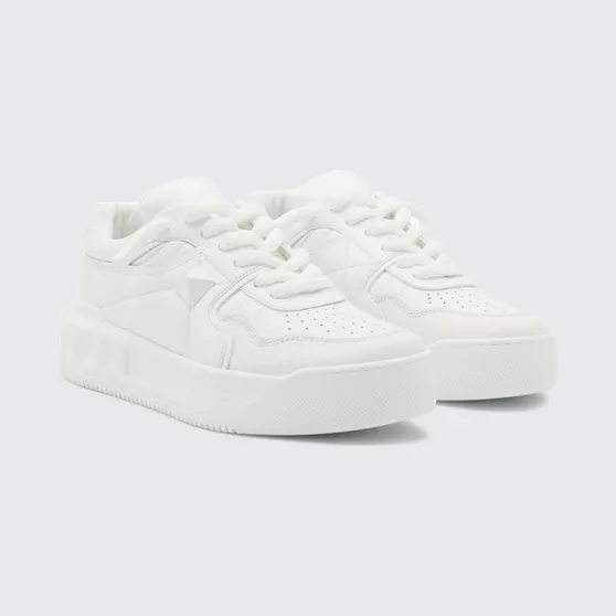 Valentino garavani One Stud XL Low Top Sneakers in Nappa Leather White (S0G37XTM0BO)