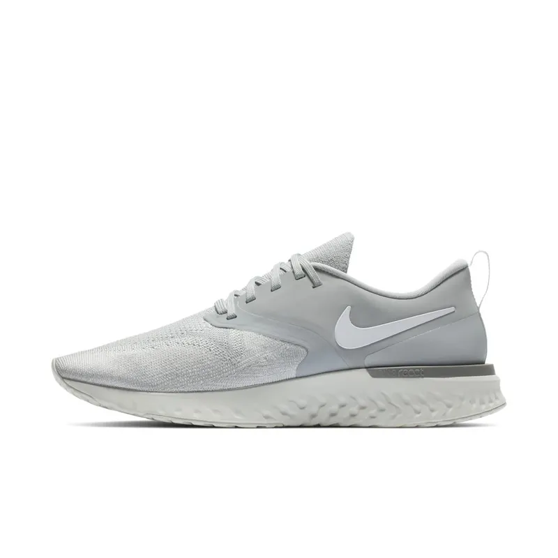 Nike Odyssey React 2 Flyknit Wolf Grey White Wolf Grey/White-Pure Platinum-Light Armory Blue (AH1015-001)