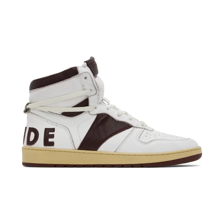 Rhude White & Brown Rhecess Hi Sneakers (RHPF22FO03178500)