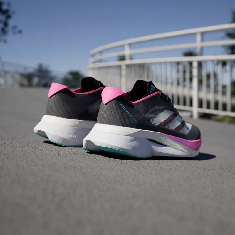 Adidas Adizero Boston 12 Grey Five / Crystal Jade / Lucid Pink (JI4481)