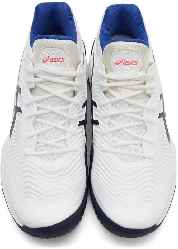 Asics White & Blue Court FF2 (1042A076-103)