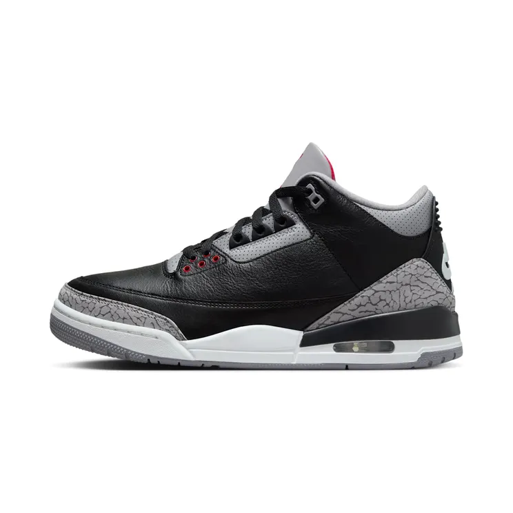 Air Jordan 3 Retro Black Cement 2024 “Black / Cement Grey / Summit White / Fire Red” (DN3707-010)