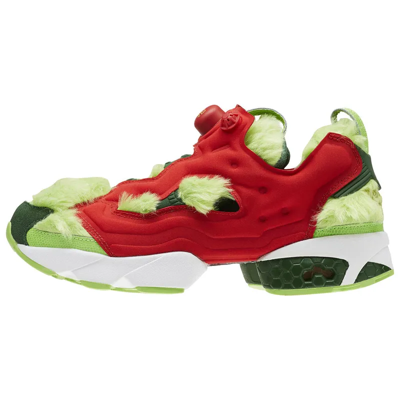 Reebok Instapump Fury Grinch Semi Solar Green/Scarlet-Pine Green-Gold Metallic (Other Brands Reebok)