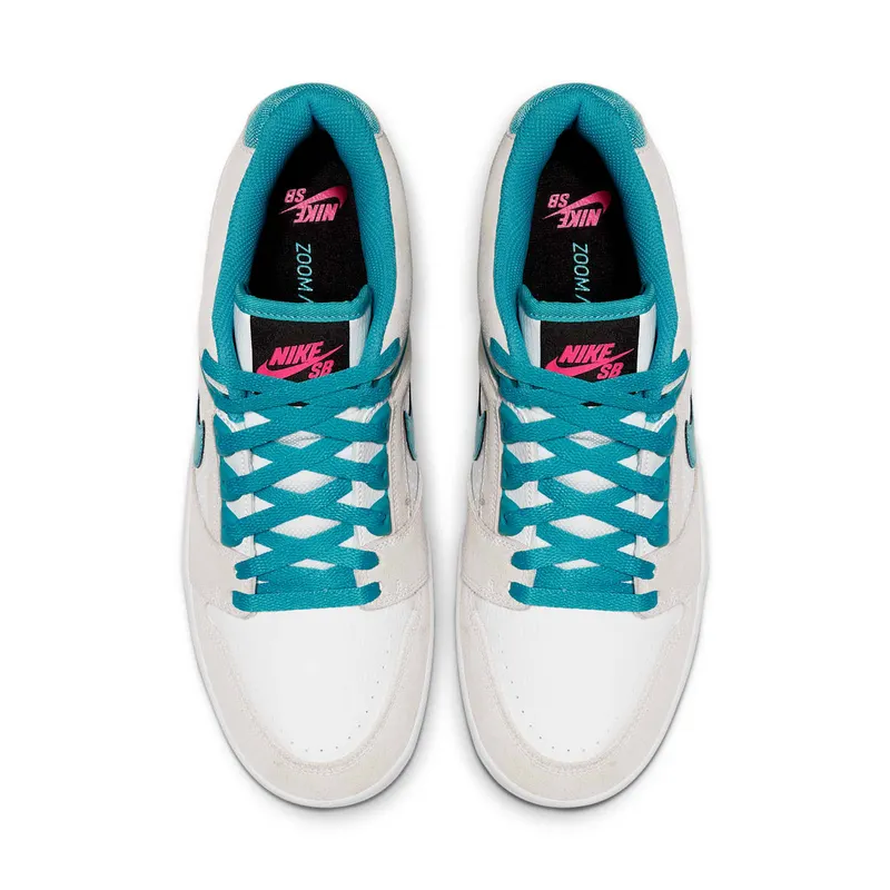 Nike  SB Air Force 2 Low South Beach White/Teal Nebula-Black-Pink Flash (AO0300-101)