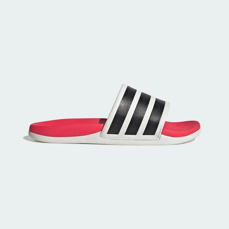 Adidas ADILETTE COMFORT 2.0 Slides Crystal White / Core Black / Lucid Red (HQ2473)