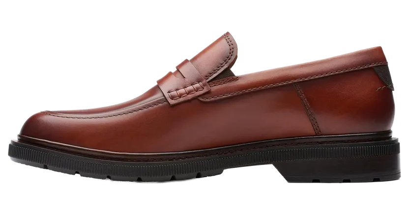 Clarks Burchill Penny “Tan Leather” (26176931)