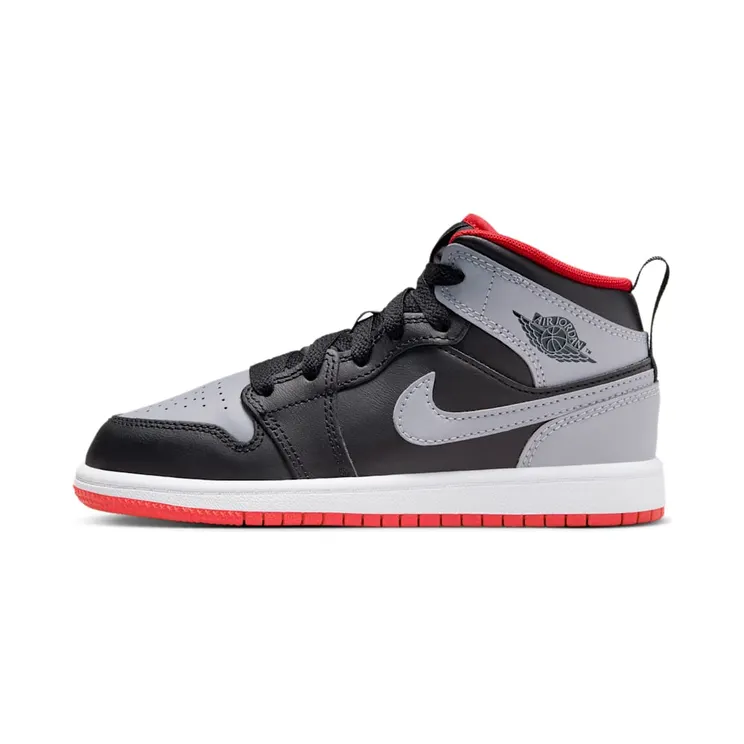 Jordan 1 Mid PS “Black / Fire Red / White / Cement Grey” (DQ8424-006)
