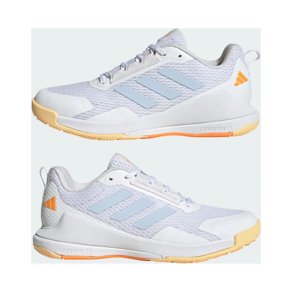 Adidas Novaflight 2 Indoor Cloud White / Crystal Sky / Ice Tangerine (KI8520)