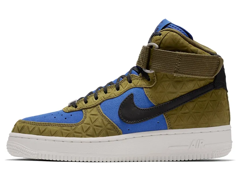 Nike Air Force 1 Hi Premium Suede Olive Flak/Black-Midnight Turquoise (W)