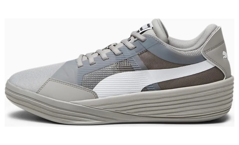 Puma Clyde All-Pro Team basketbalschoenen Grijs/Wit (195509-08)