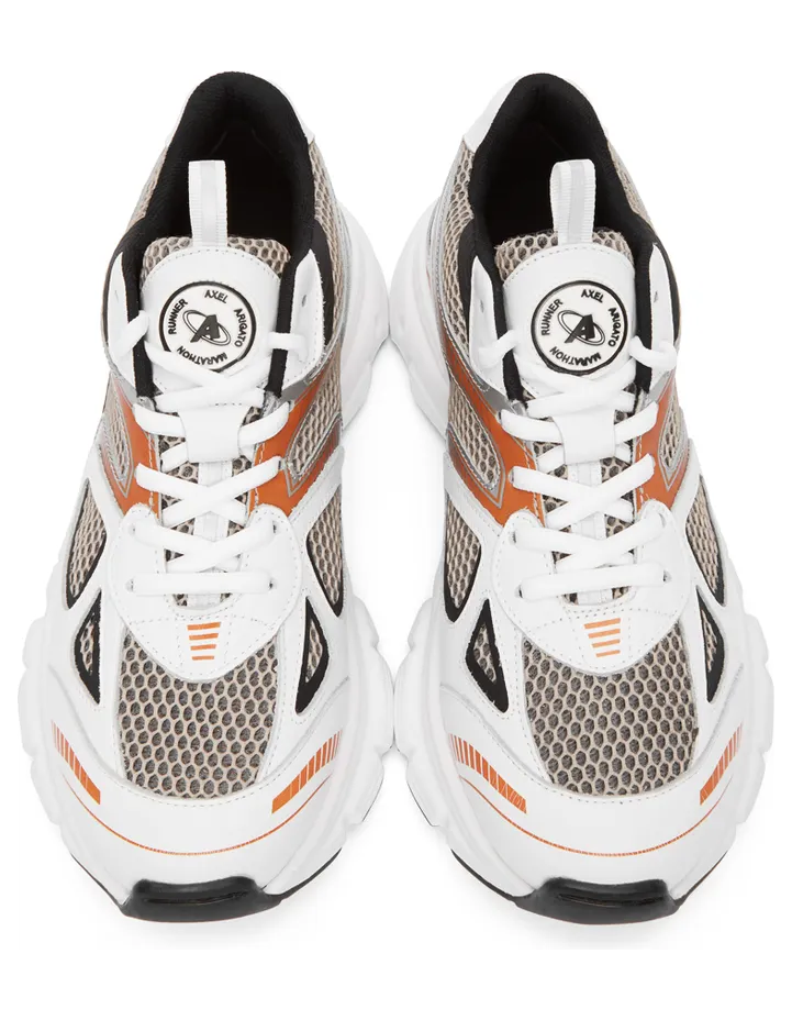 Axel Arigato White & Orange Marathon HD Sneakers (33013) (5)