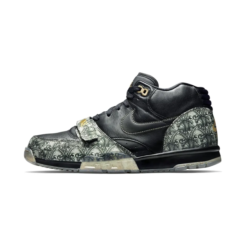 Nike Air Trainer 1 Paid In Full Black/Black-Metallic Gold-Vpr Grn (607081-002)