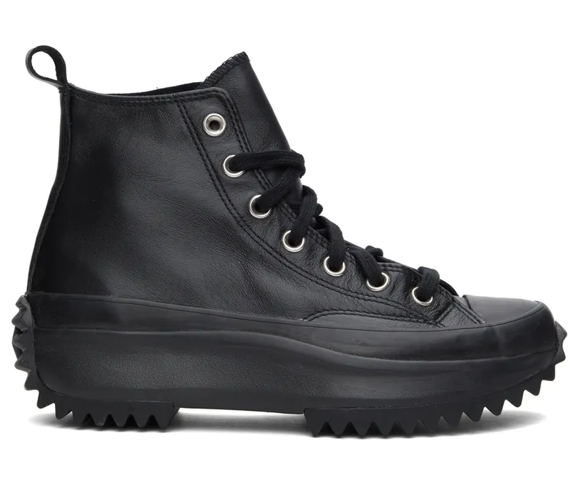 Converse Monocolor Leather Run Star Hike High Top Black/black/almost Black (170548C)