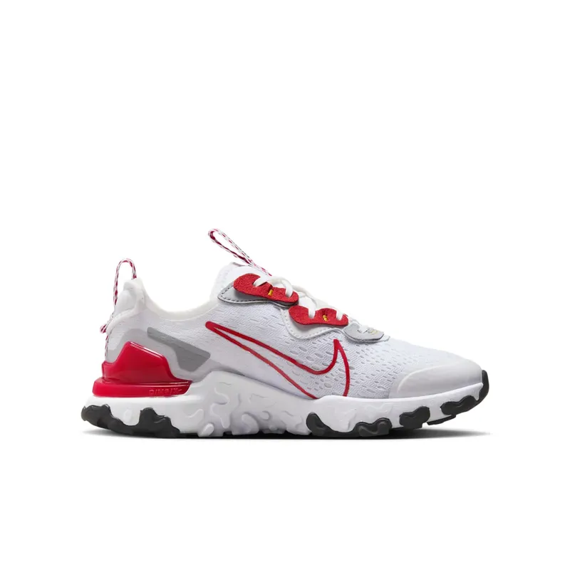 Nike React Vision White Wolf Grey Black Gym Red (HF9094-100)