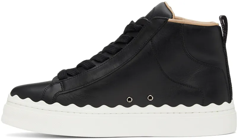 Chloé Black Lauren High-Top Sneakers (CHC21S41342)