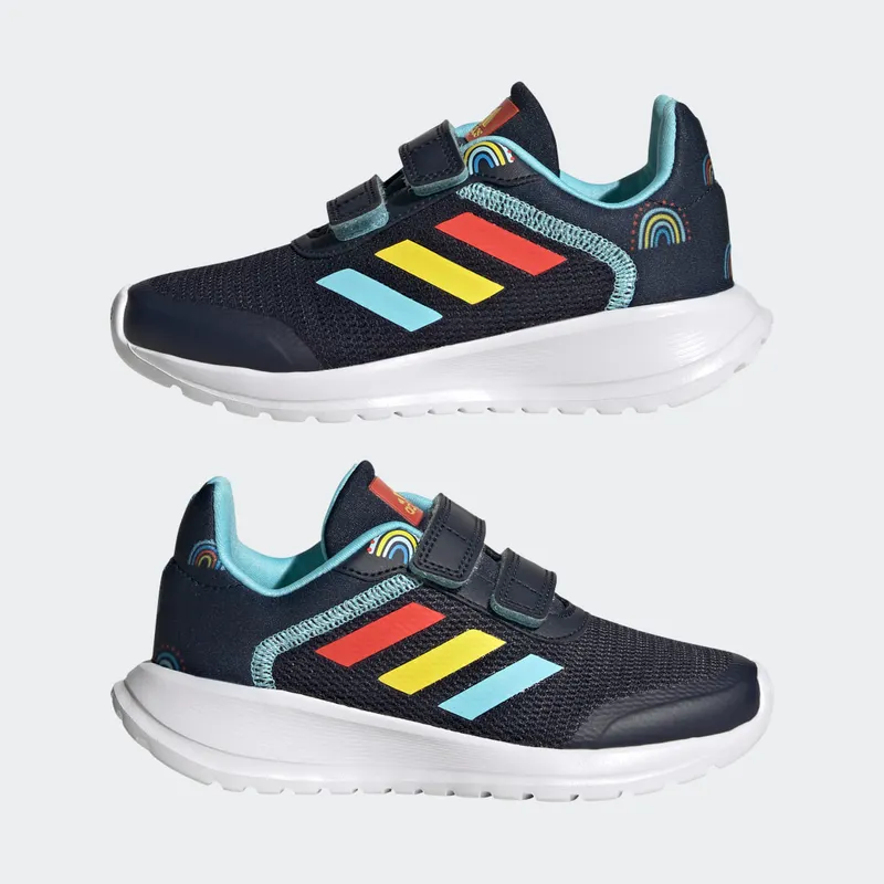 Adidas Tensaur Run Sport Running Two-Strap Hook-and-Loop Legend Ink / Bold Orange / Impact Yellow (GY2461)