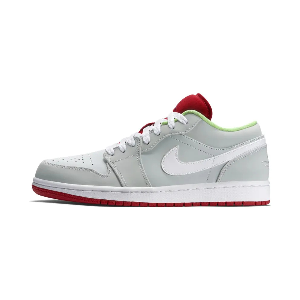 Jordan 1 Retro Low Hare (2015) Grey Mist/University Red-Poison Green (553558-021)