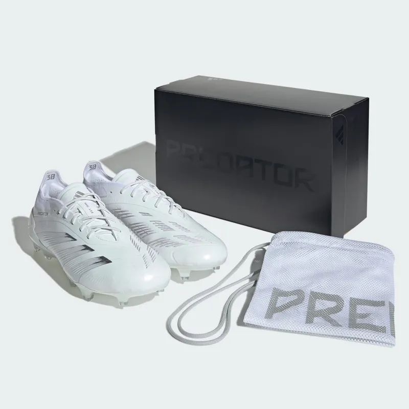 adidas Predator 24 Elite Low FG Cloud White Silver Metallic (IE1803)