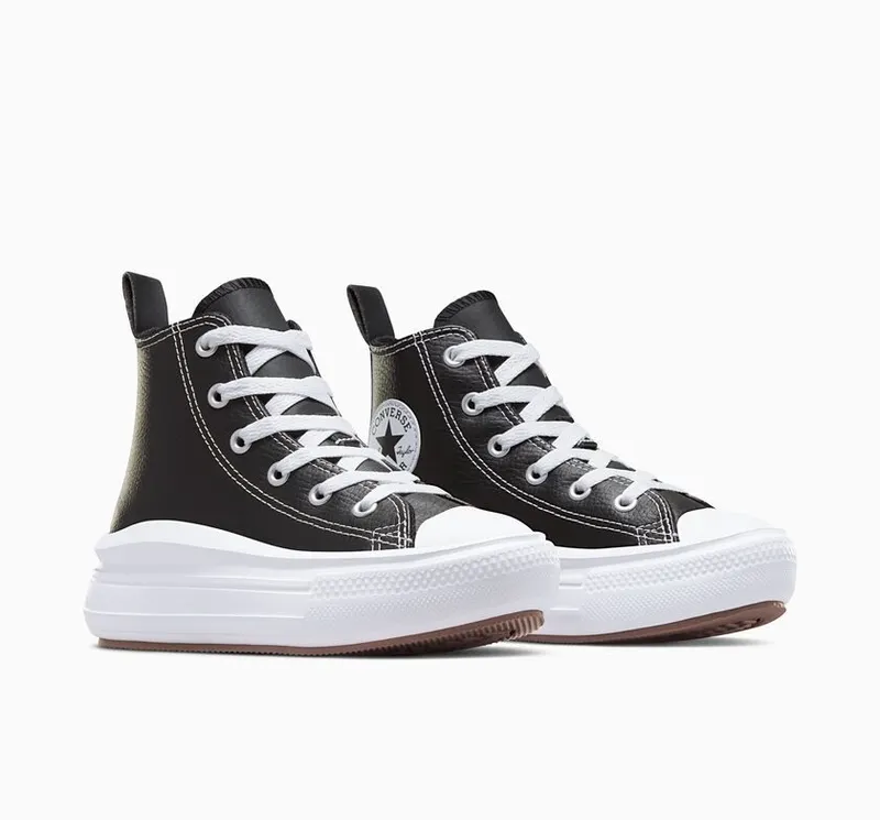 Converse Chuck Taylor All Star Move Platform Leather Black/Black/White (A02067C)
