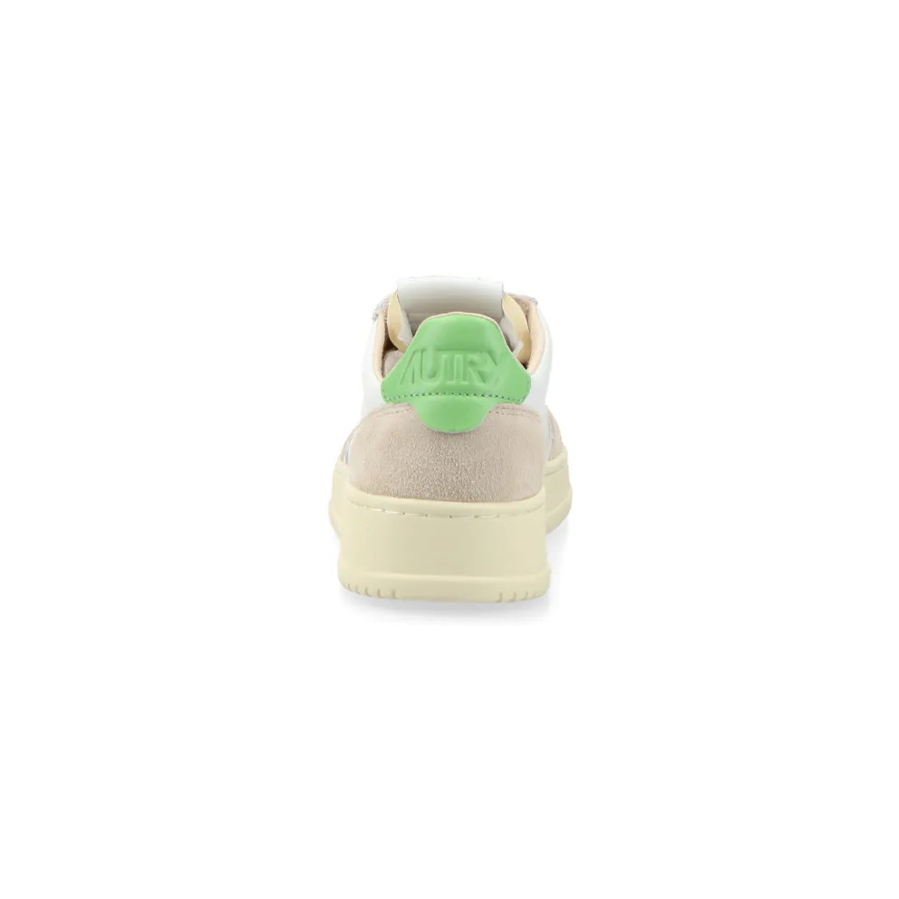 Autry Medalist Low W (leat / suede white / bud green) – AULWLS65