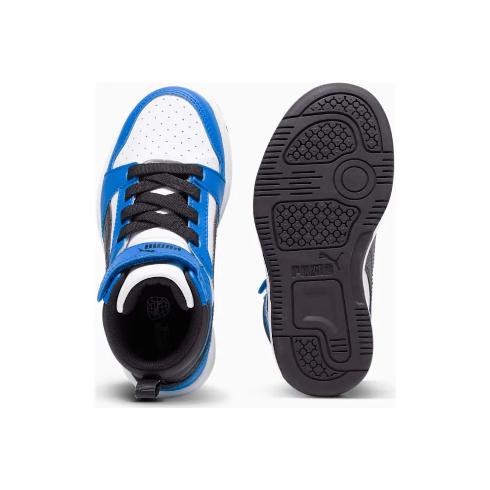 Puma Rebound V6 Mid White/Blue/Black (393832-06)