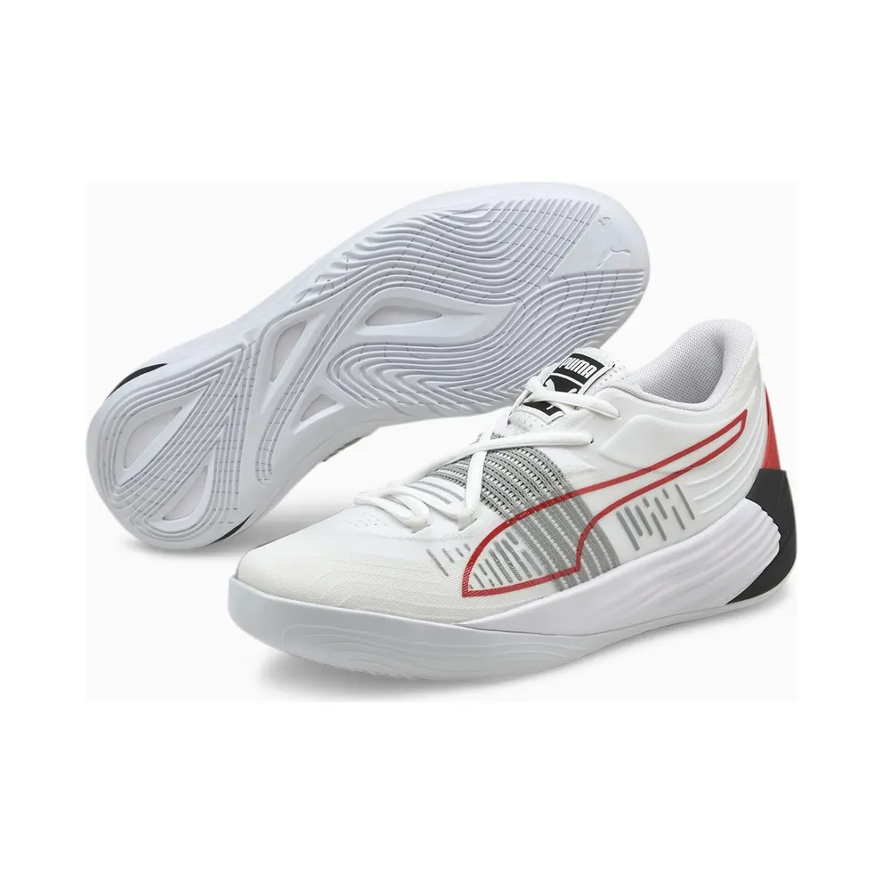 Puma Fusion Nitro Basketball Shoes White/Red (195514-04)