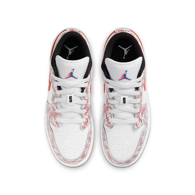 Jordan 1 Low SE Take Flight (GS) White/Blue Hero-Bright Crimson-Black (DD1527-114)
