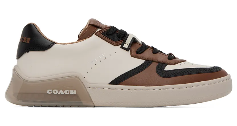 Coach 1941 Beige & Brown Citysole Court Sneakers (C1257 DRY)