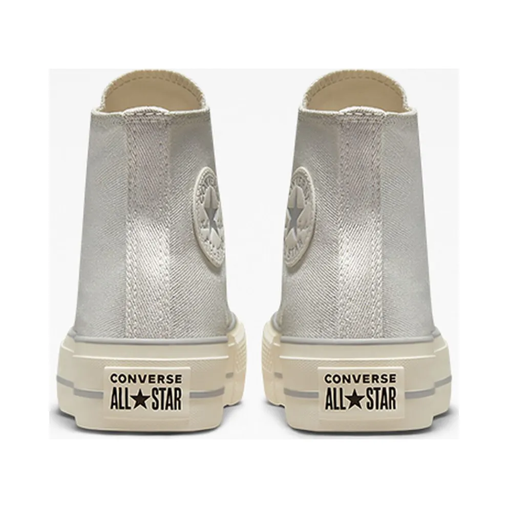 Converse Digital Powder Platform Chuck Taylor All Star High Top Pure Silver/pure Silver/egret (571082C)