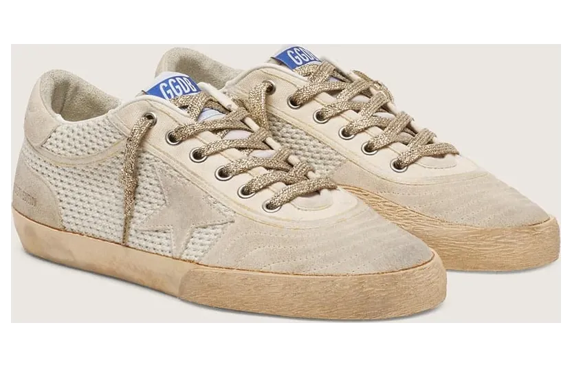 Golden Goose Women’S Super-Star Lab In Mesh With Beige Suede Star (GWF00942.F007634.15798) (2)