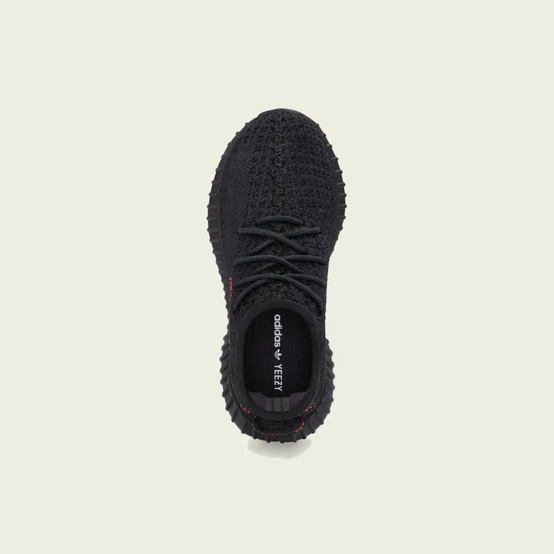adidas Yeezy Boost 350 V2 Black Red (Kids) Black/Black/Red (GZ8655)