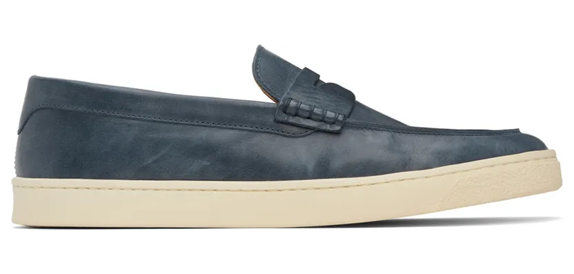 Brunello Cucinelli Blue Hybrid Mocassino Loafers (MZURETN285)