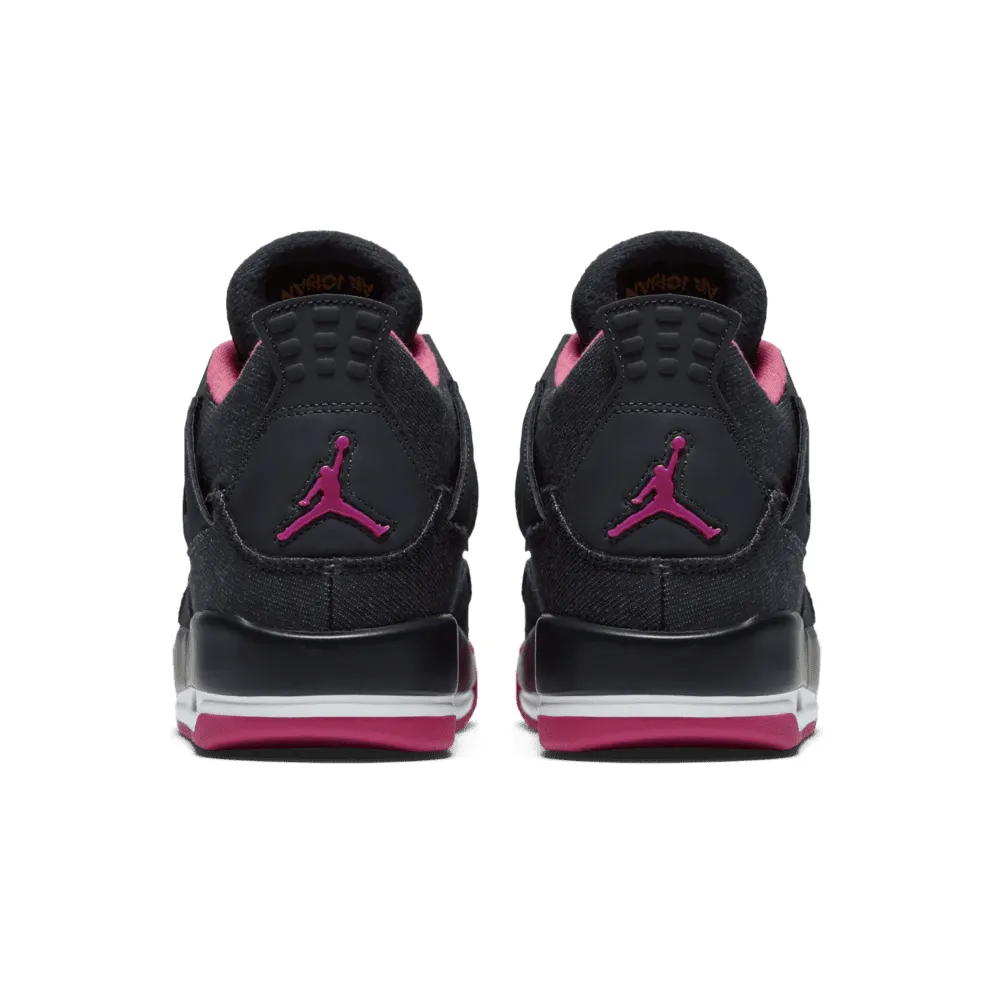 Jordan 4 Retro Denim (GS) Dark Obsidian/Vivid Pink-White-Metallic Gold (487724-408)