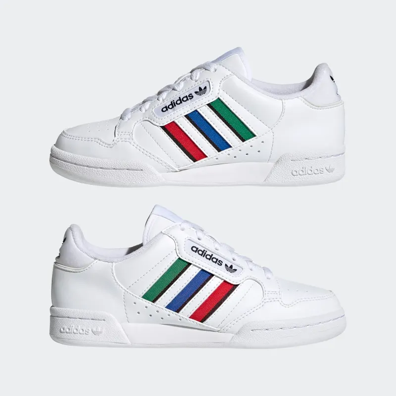 Adidas Continental 80 Stripes Cloud White / Core Black / Blue Bird (H05061)