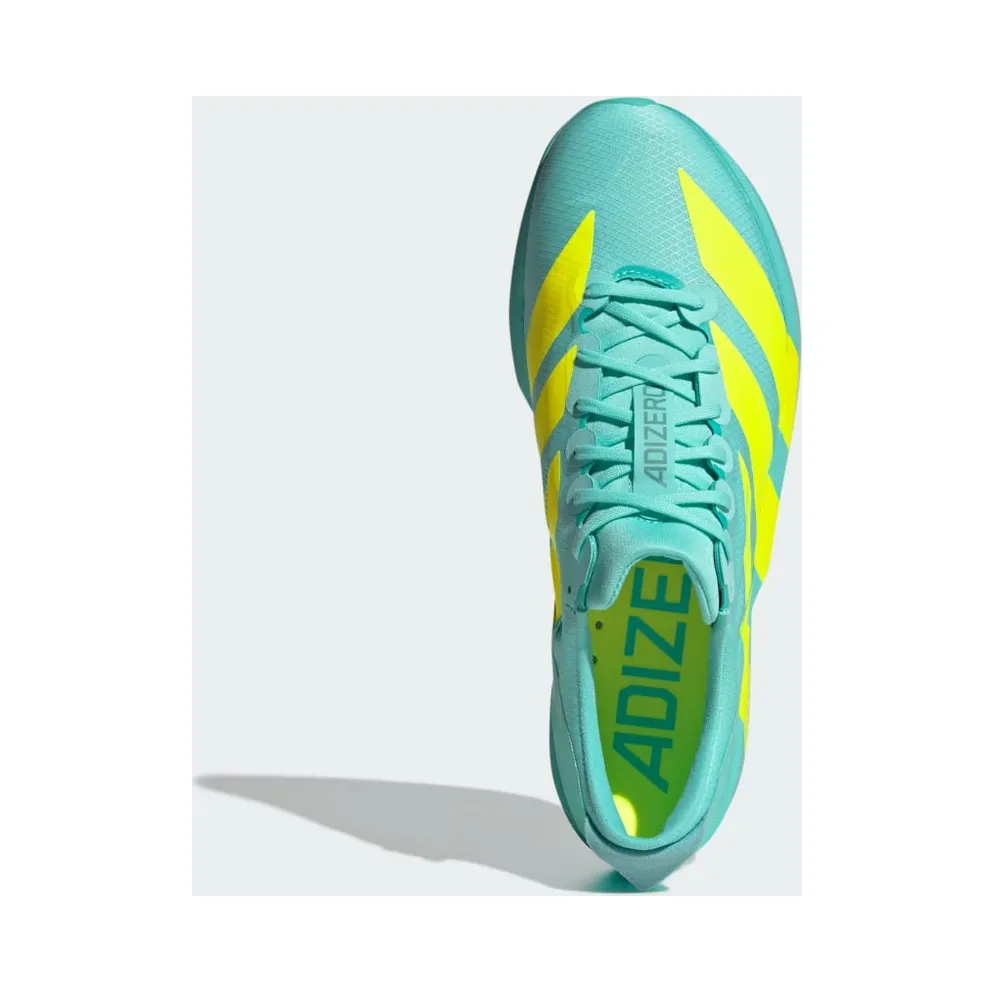 Adidas Adizero Adios 9 Running Shoes Flash Aqua / Lucid Lemon / Zero Metalic (JH5243)