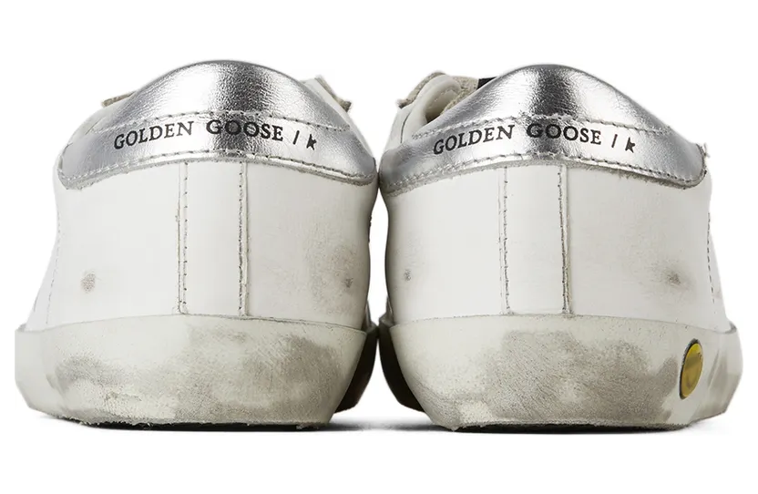 Golden Goose Kids White & Silver Old School Penstar Velcro Sneakers (GYF00224-F001979-10602) (2)
