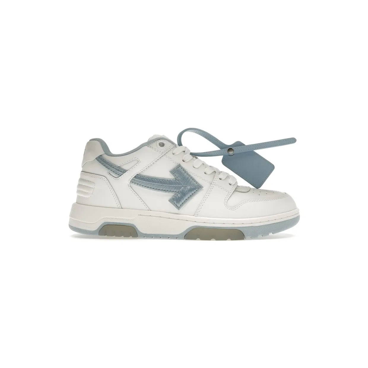 OFF-WHITE Out Of Office OOO Low Tops Embroidered Arrow White Light Blue (OMIA189S22LEA0060145)