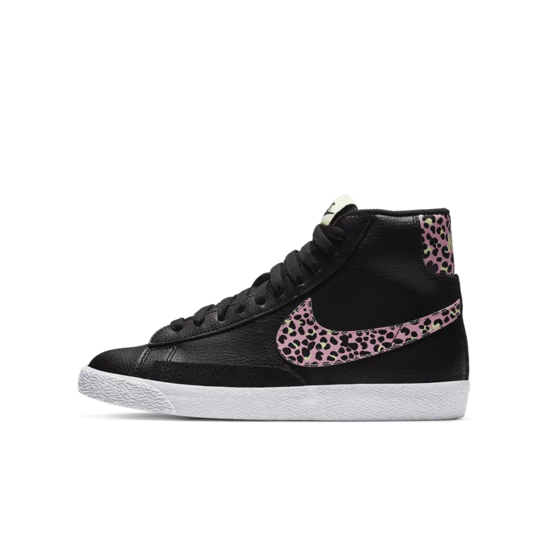 Nike Blazer Mid Black Pink Cheetah (GS) Black/Barely Volt-White-Pink Rise (DA4674-001)