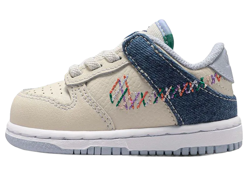 Nike Dunk Low TD “Soft Pearl / Blue Denim / Midnight Navy / Multicolor” (IR1827-022)