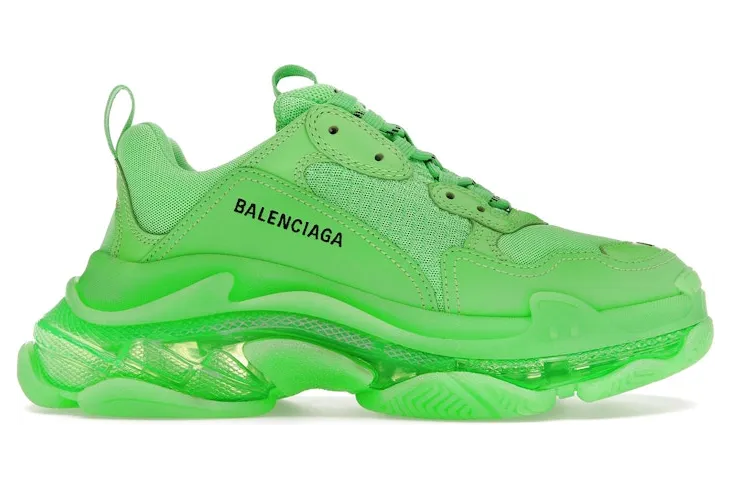 Balenciaga Triple S Soft Neon Green Clear Sole (W) (544351W2CF13801)