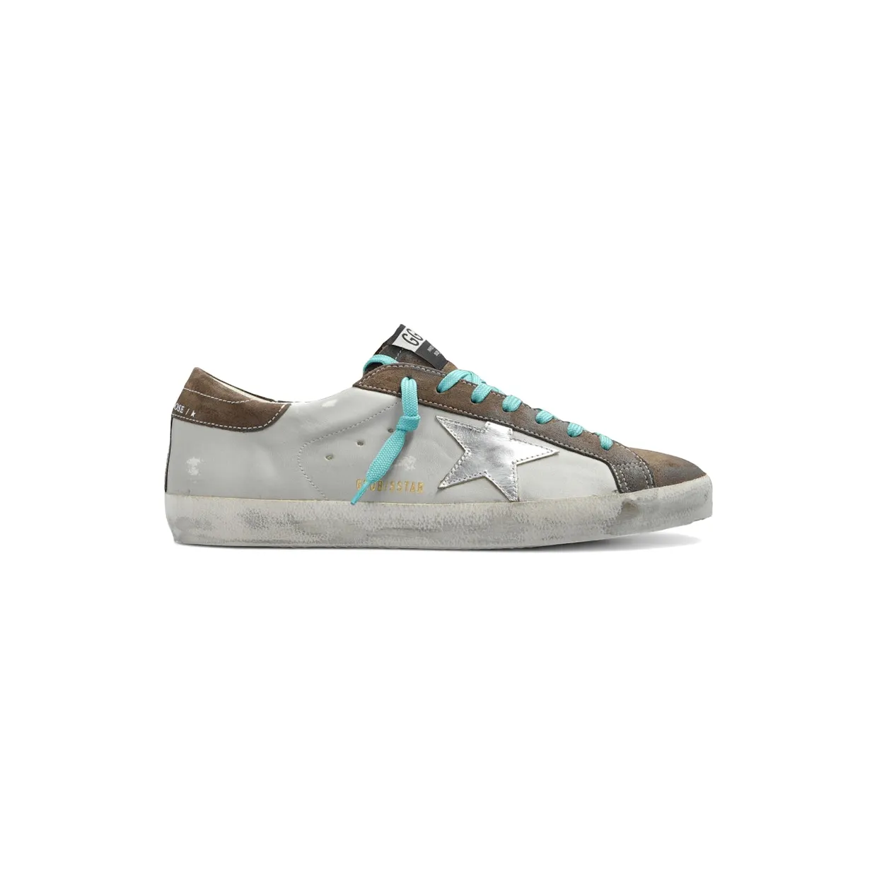Golden Goose Super-Star Grey Brown Turquoise (GMF00101.F007489.10502)