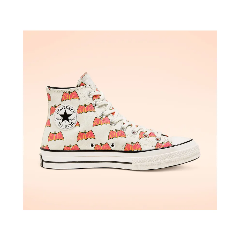 Converse Batman x Chuck 70 High ’80th Anniversary – White’ Egret/Pink/Black (167318C)