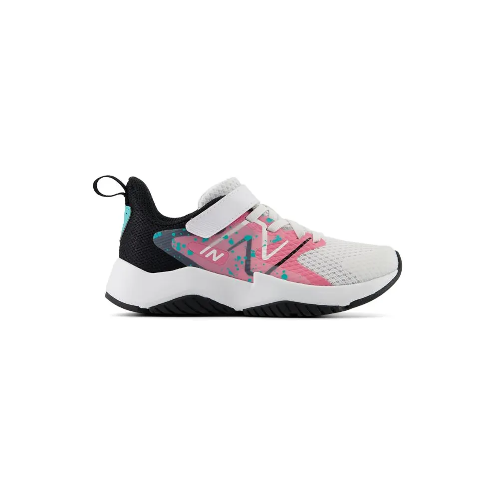 New Balance Rave Run v2 Bungee Lace White Real Pink Black (YTRAVFP2)