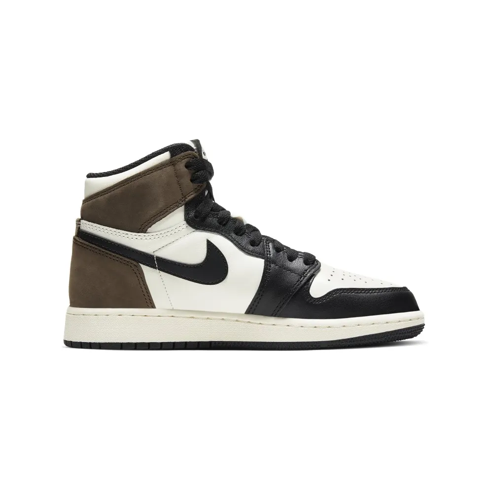 Jordan 1 Retro High Dark Mocha (GS) Sail/Dark Mocha-Black-Black (575441-105)