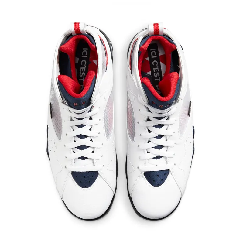 Air Jordan x PSG Retro 7 (2021) – “White / College Navy / Sport Royal / University Red” (CZ0789-105)