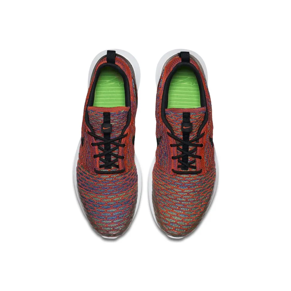 Nike Roshe NM Flyknit Bright Crimson Multi-Color Bright Crimson/Black-Green Streak-Game Royal (816531-600)