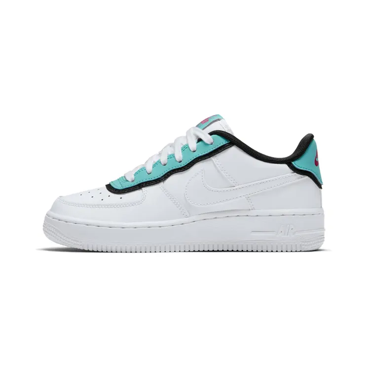 Nike Air Force 1 LV8 1 DBL GS Double Layer – “White / Light Aqua / Black” (BV1084-100)