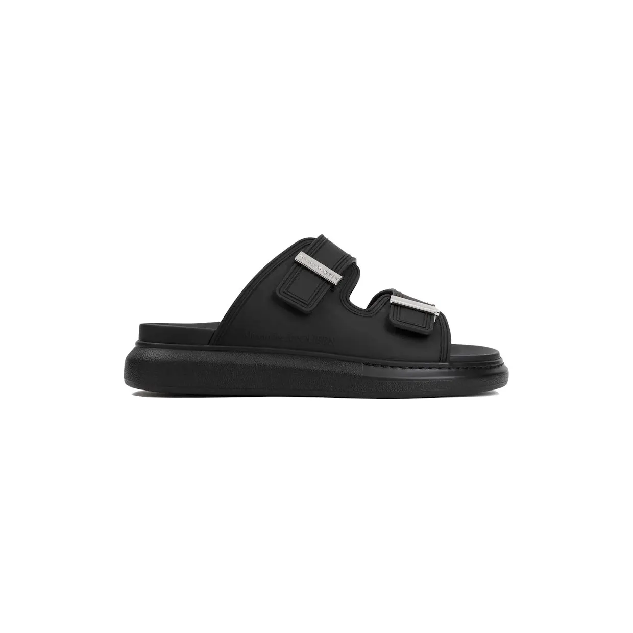 Alexander McQueen Hybrid Double Buckle Sandal Black (663563 W4Q51 1081)